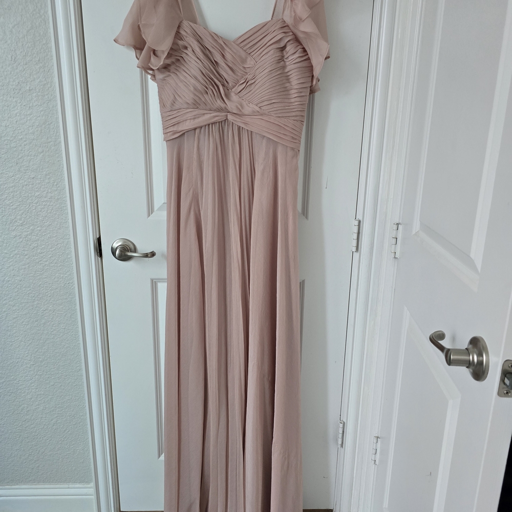 ASOS Blush Maternity Maxi Dress with Ruffle Sleeves